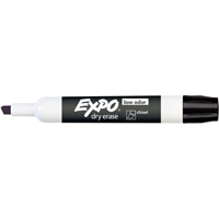 Expo&reg; Whiteboard Marker - Black, Black, Chisel Tip Action Paper