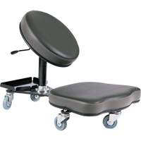 Flex Ergonomic Chair, Vinyl, Black/Grey Action Paper
