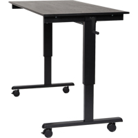 Adjustable Stand-Up Desk, Stand-Alone Desk, 48-1/2" H x 59" W x 29-1/2" D, Black OP532 | Action Paper