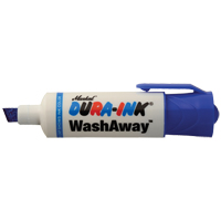 Dura-Ink&reg; WashAway Ink Marker, Chisel, Blue Action Paper