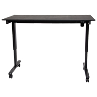 Adjustable Stand-Up Desk, Stand-Alone Desk, 45-1/4" H x 29-1/2" D, Black OP576 | Action Paper