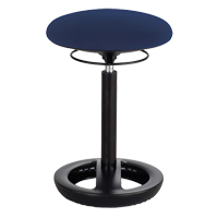Twixt Ergonomic Chair, Stationary, Adjustable, 17" - 22", Polyester Mesh Seat, Blue Action Paper