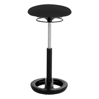 Twixt Ergonomic Chair, Stationary, Adjustable, 22" - 31-3/4", Polyester Mesh Seat, Black Action Paper