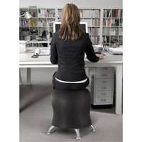 Zenergy Ball Chair, Vinyl, Black, 250 lbs. Capacity Action Paper