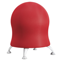 Zenergy Ball Chair, Fabric, Red, 250 lbs. Capacity Action Paper