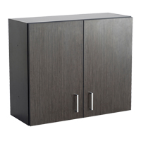 Armoire modulaire murale, 30" h x 36" la x 15" p, 1 tablettes, M&eacute;lamine, Nuit d'Asie/noir Action Paper