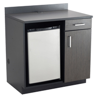 Modular Cabinet, Melamine, 39" H x 36" W x 25" D, Asian Night/Black Action Paper