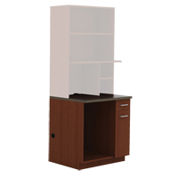 Modular Cabinet, Melamine, 39" H x 36" W x 25" D, Mahogany Action Paper