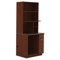 Modular Cabinet, Melamine, 39" H x 36" W x 25" D, Mahogany Action Paper