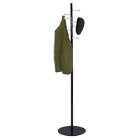 Nail Head Coat Rack, 67" H, Black, 8 Hook(s) Action Paper