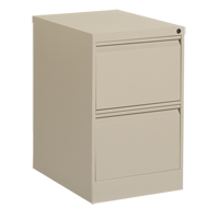 Vertical Filing Cabinet, Steel, 2 Drawers, 18-1/7" W x 25" D x 29" H, Beige Action Paper