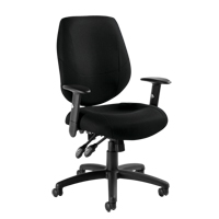 Chaise d'op&eacute;rateur Six 31, Tissu, Noir, Capacit&eacute; 250 lb Action Paper