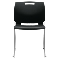 Chair, Plastic, 32-1/2" High, 300 lbs. Capacity, Black Action Paper