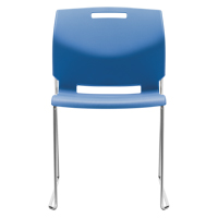 Chair, Plastic, 32-1/2" High, 300 lbs. Capacity, Blue Action Paper