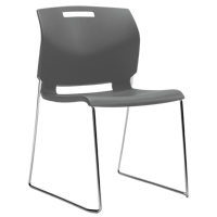 Chair, Plastic, 32-1/2" High, 300 lbs. Capacity, Grey Action Paper