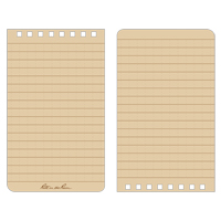 Pocket Top-Spiral Notebook, Soft Cover, Tan, 100 Pages, 3" W x 5" L Action Paper