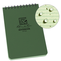 Pocket Top-Spiral Notebook, Soft Cover, Green, 100 Pages, 4" W x 6" L Action Paper