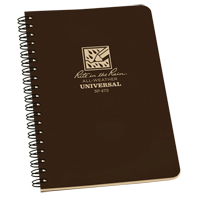 Side-Spiral Notebook, Soft Cover, Brown, 64 Pages, 4-5/8" W x 7" L OQ443 | Action Paper