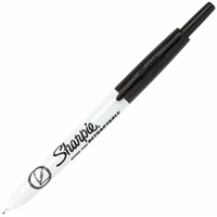 Retractable Permanent Marker, Ultra Fine, Black Action Paper