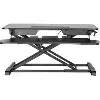 Goya Sit-Stand Workstation, Desktop Unit, 22" H x 31-1/2" W x 24" D, Black Action Paper