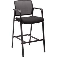 Activ Series Barstool Chair, Stationary, Fixed, 58-1/2", Mesh Seat, Black Action Paper
