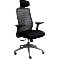 Era Series Adjustable Office Chair with Headrest, Fabric/Mesh, Black, 275 lbs. Capacity Action Paper