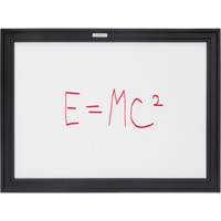 Black MDF Frame Whiteboard, Dry-Erase/Magnetic, 24" W x 18" H Action Paper