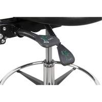 Tabouret robuste et ergonomique, Mobile, Ajustable, 39" - 48", Polyur&eacute;thane Si&egrave;ge, Noir Action Paper
