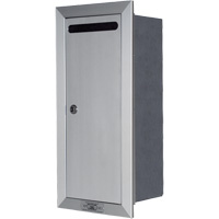 Recessed Collection Box, Wall -Mounted, 16-3/16" x 6-3/8", Aluminum Action Paper