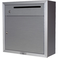 Collection Box, Surface -Mounted, 12-3/4" x 16-3/8", 2 Doors, Aluminum Action Paper