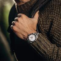 Arctic Edition Large Diver's Automatic GSAR Watch with Stainless Steel Bracelet, Digital, Battery Operated, 41 mm, Silver Action Paper