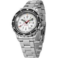Arctic Edition Large Diver's Automatic GSAR Watch with Stainless Steel Bracelet, Digital, Battery Operated, 41 mm, Silver Action Paper