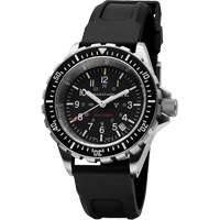 Large Diver's Quartz Watch, Digital, Battery Operated, 41 mm, Black Action Paper