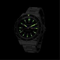 Jumbo Day/Date Automatic Watch with Stainless Steel Bracelet, Digital, Battery Operated, 46 mm, Silver Action Paper