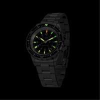Grey Maple Large Diver's Automatic Watch with Stainless Steel Bracelet, Digital, Battery Operated, 41 mm, Silver Action Paper