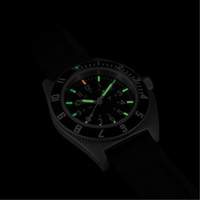 Steel Navigator Watch on 3-Piece Rubber Strap Kit, Digital, Battery Operated, 41 mm, Black Action Paper