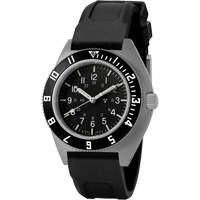Steel Navigator Watch on 3-Piece Rubber Strap Kit, Digital, Battery Operated, 41 mm, Black Action Paper