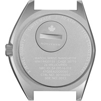 Steel Navigator Watch on 3-Piece Rubber Strap Kit, Digital, Battery Operated, 41 mm, Black Action Paper