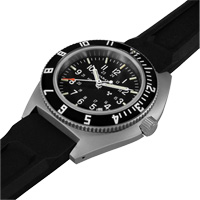 Steel Navigator with Date on Black 3-Piece Rubber Strap Kit, Digital, Battery Operated, 41 mm, Black Action Paper