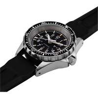 Steel Navigator with Date on Black 3-Piece Rubber Strap Kit, Digital, Battery Operated, 36 mm, Black Action Paper