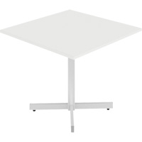 Newland Height-Adjustable Square Table, 36" L x 36" W x 29" H, 1" Top, Laminate, White Action Paper