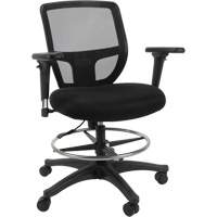 Tabouret de travail en maille, Mobile, Ajustable Hauteur, Capacit&eacute; 450 lb Action Paper