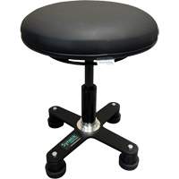 Omnistool Ergonomic Stool, Mobile, Adjustable, Vinyl Seat, Black Action Paper
