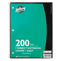 1 Subject Spiral Notebook Action Paper