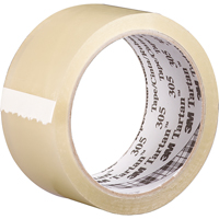 Tartan 305 Box Sealing Tape, Acrylic Adhesive, 1.6 mil, 48 mm (2") x 100 m (328') Action Paper