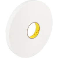 3M 4466W Double-Coated Polyethylene Foam Tape, 33 m (108') L x 25.4 mm (1") W, 62 mils, Polyethylene Action Paper