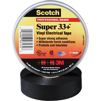 Rubans Super 33+ Scotch, 19 mm (3/4") x 20,1 m (66'), Noir, 7 mils Action Paper