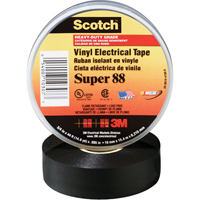 Scotch&reg; Super 88 Tape, 19 mm (3/4") x 20.1 m (66'), Black, 8.5 mils Action Paper
