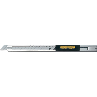 Couteau de pr&eacute;cision pour travaux de s&eacute;rie standard, 9 mm, Acier inoxydable, Prise en Acier inoxydable Action Paper