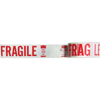 Bilingual Printed Tape – Fragile This Side Up , Red on White Action Paper